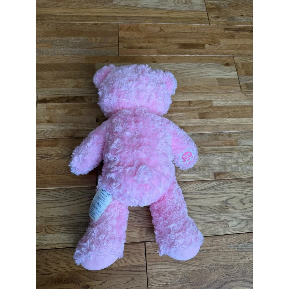 Build a‎ Bear Workshop Pink Curly Fur Teddy Bear Plush Toy